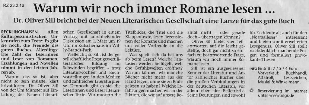 Recklinghäuser Zeitung 23.2.2016