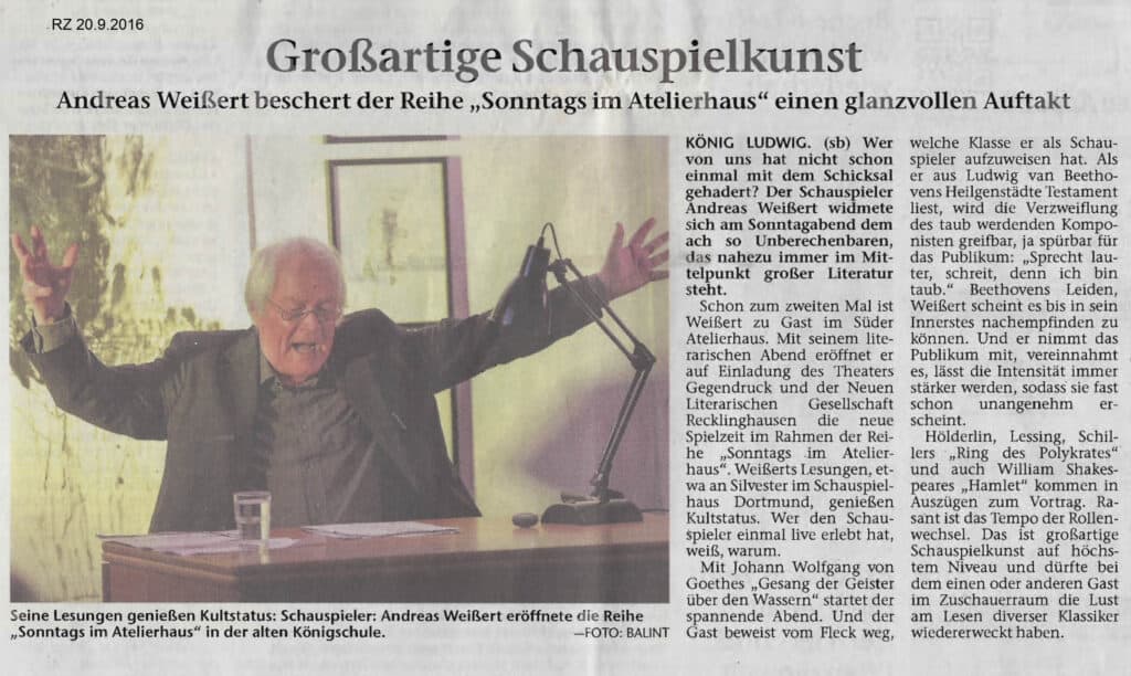 Recklinghäuser Zeitung 20.9.2016