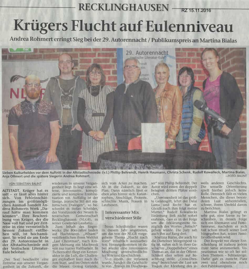 Recklinghäuser Zeitung 15.11.2016