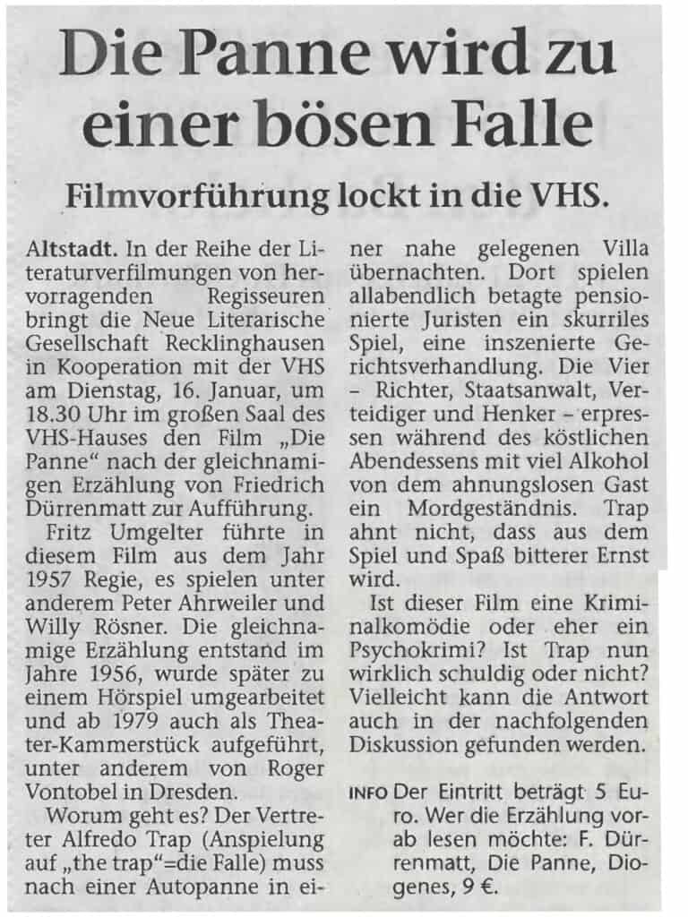 Recklinghäuser Zeitung 12.1.2018