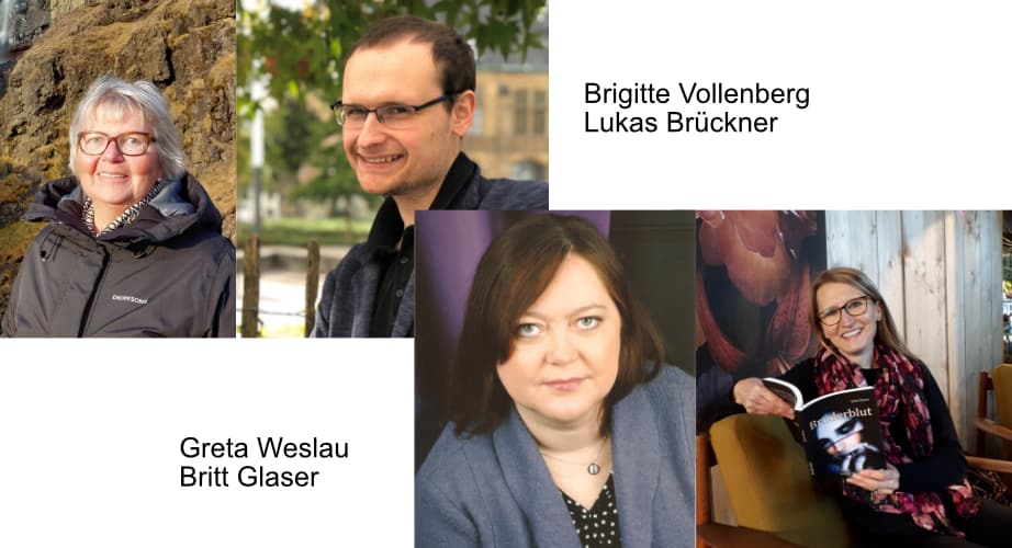 Brigitte Vollenberg (C) privat, Lukas Brückner (C) Sandra Hechler, Britt Glaser (C) privat, Greta Welslau (C) privat