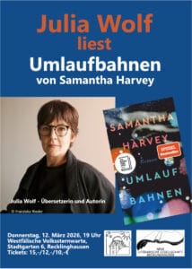 Veranstaltungs-Plakate der NLGR 2 Umlaufbahnen mit Julia Wolf